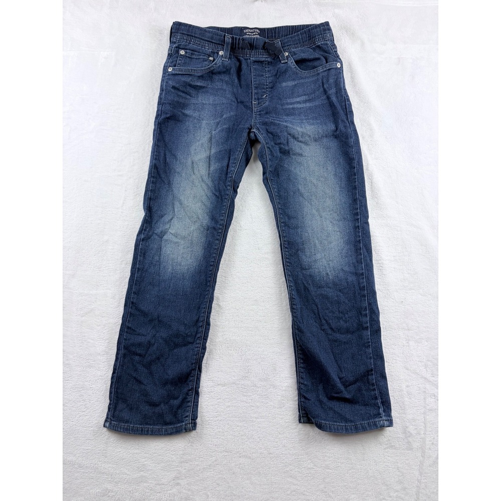 Signature by Levi Strauss Regular Fit Drawstring Jeans Women's Size 14 Blue
